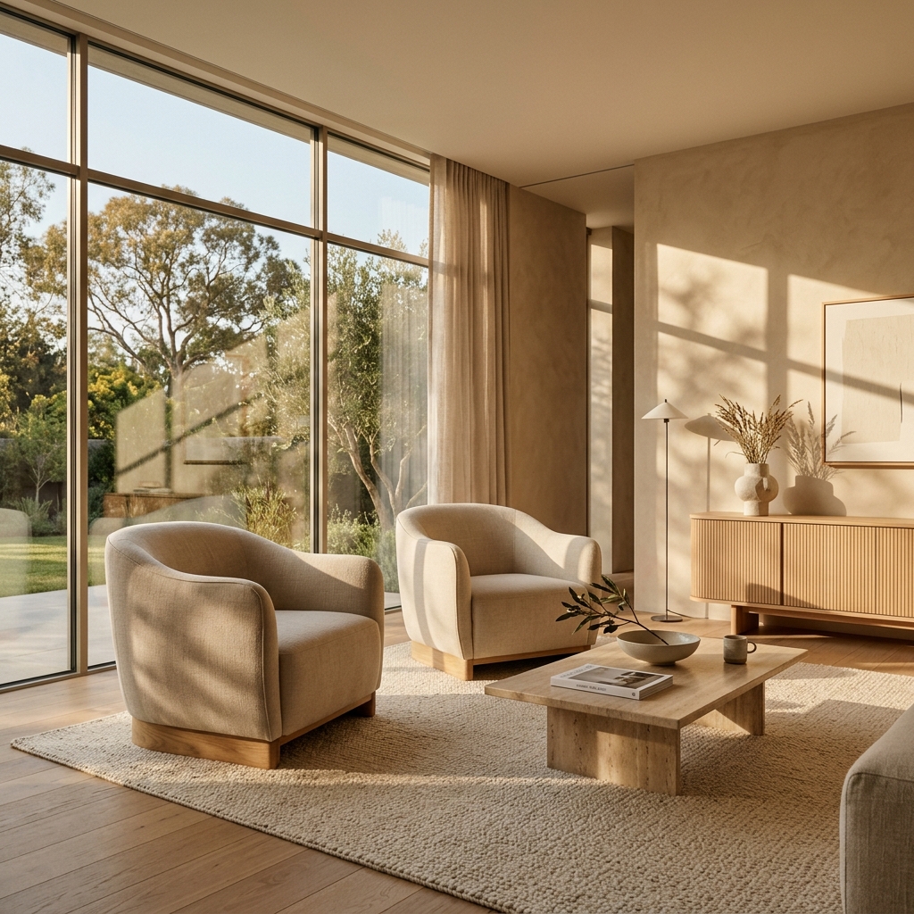 Minimalist Garden Villa Interiors